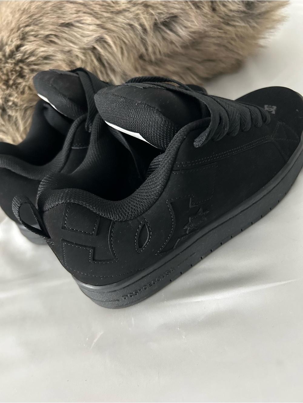DC Men’s Matte Black Low-Top Skate Sneakers